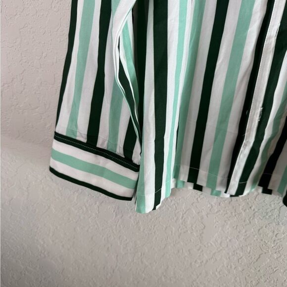 Katie Kime Retro Striped Button-Up Pajama Top Size L - Picture 5 of 9